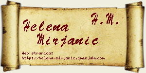 Helena Mirjanić vizit kartica